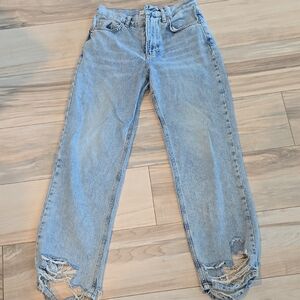Classic Blue Distressed Women's Jeans